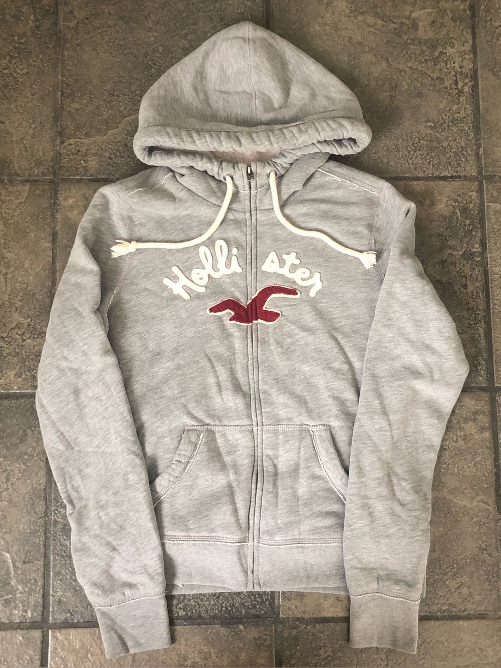 Vintage Y2K Hollister Zip Up Hoodie Women’s Size Large Sherpa Lined